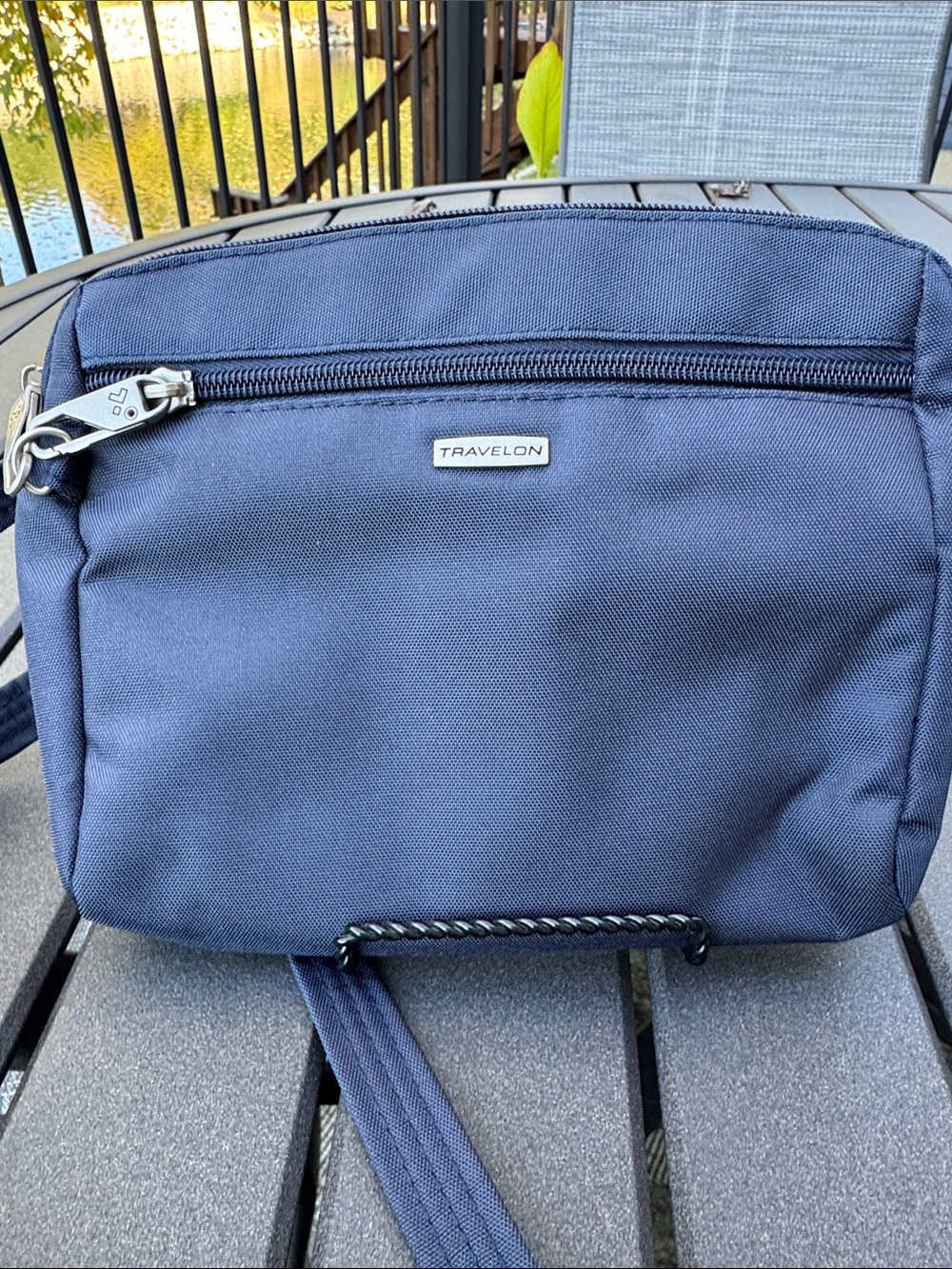 Travelon Navy Messenger Crossbody Bag